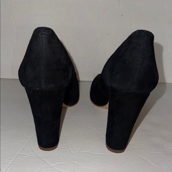 J. Crew Black Classic Suede Round Toe Block Heel Pumps Women’s Size 7.5 - Picture 5 of 6
